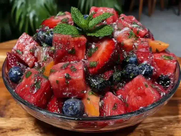 Summer Easy Fruit Salad Recipe with Honey Lime Mint Dressing to Make on Repeat