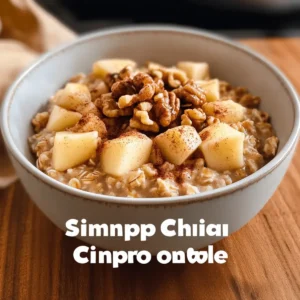 Simple Apple Cinnamon Oatmeal Bowl