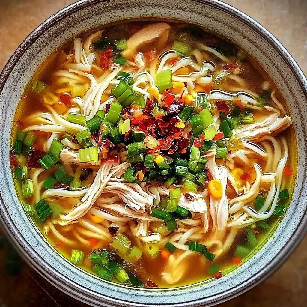 Aromatic Ginger Garlic Chicken Noodle Soup