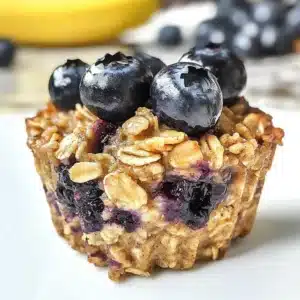 Blueberry Banana Baked Oatmeal Cups