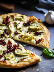 Savory Boursin Pizza with Artichokes and Sun-Dried Tomatoes