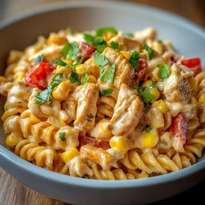 Cheesy Chicken Taco Pasta