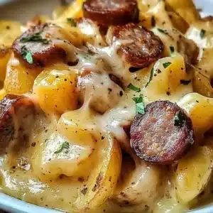 Ultimate Cheesy Ranch Potatoes and Smoked Sausage