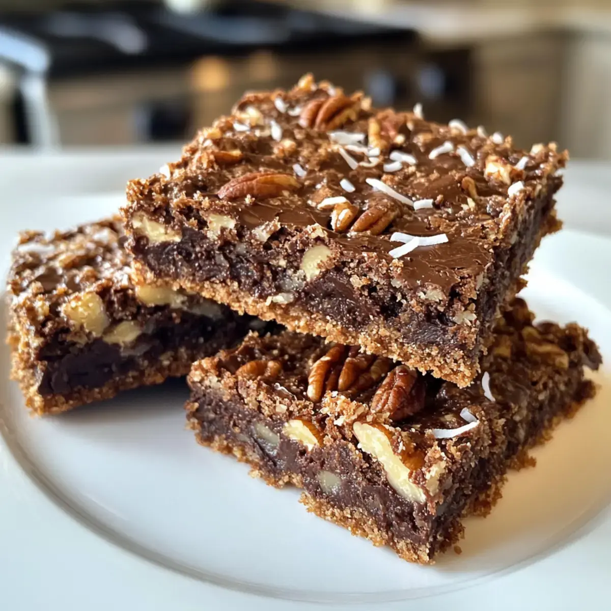 Chewy German Chocolate Cookie Bars