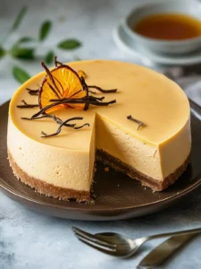 Chilled No-Bake Thai Tea Cheesecake