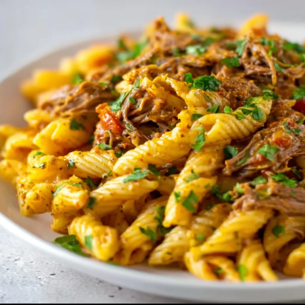 Creamy Leftover Pulled Beef Pasta