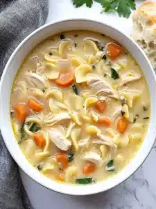 Creamy Tuscan Chicken Noodle Soup