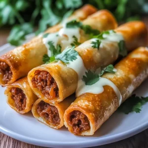 Crispy Cheesy Beef Taquitos