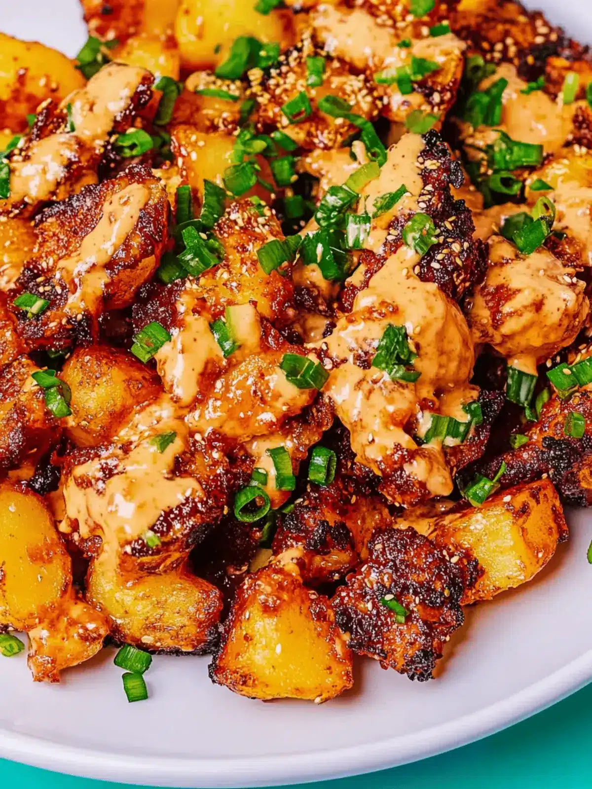 Crispy Gochujang Potato Salad