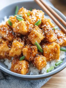 Crispy Honey-Garlic Tofu