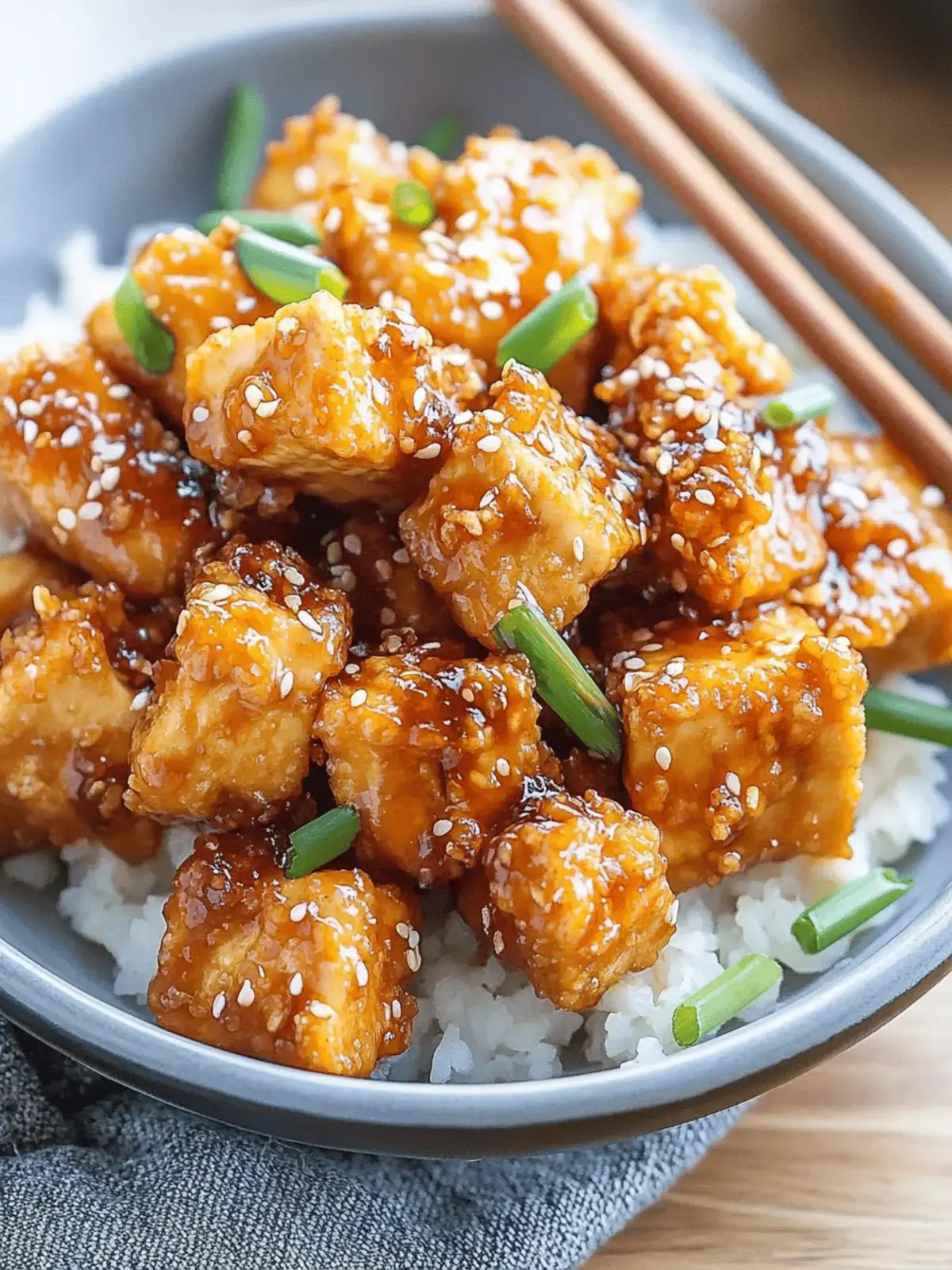 Crispy Honey-Garlic Tofu