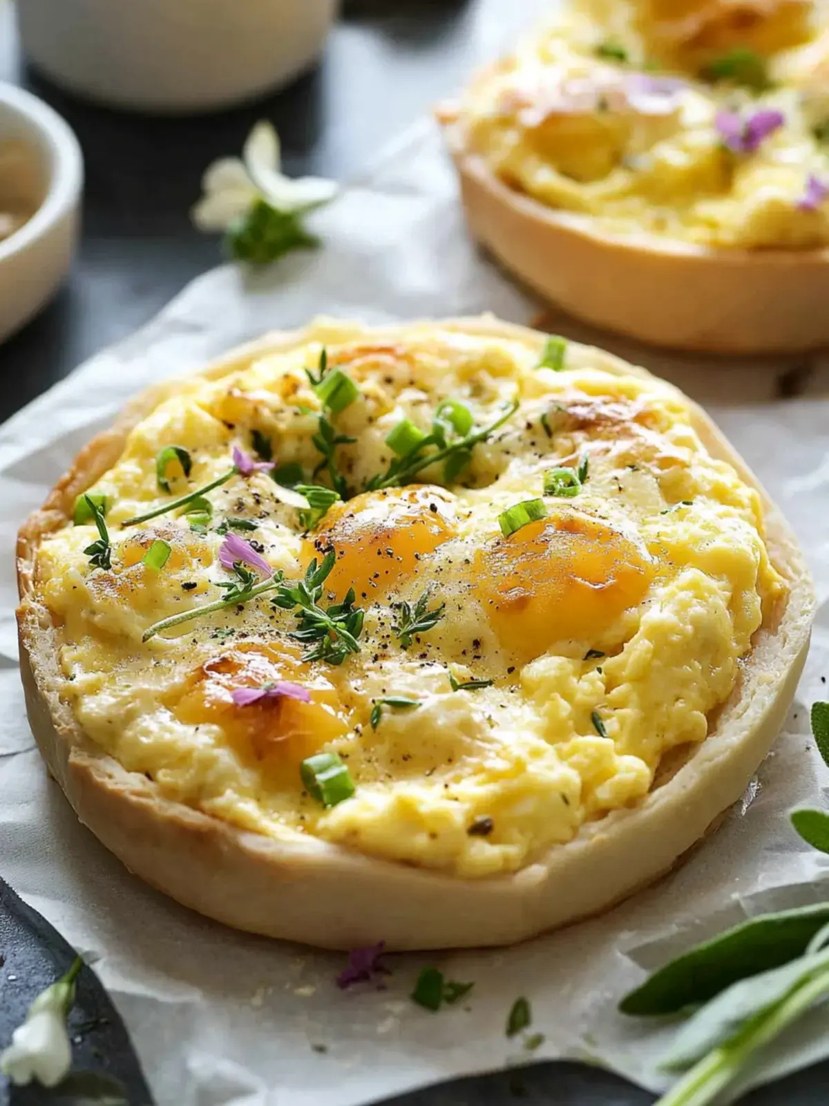 Garlic Herb Boursin Scrambled Egg Bake