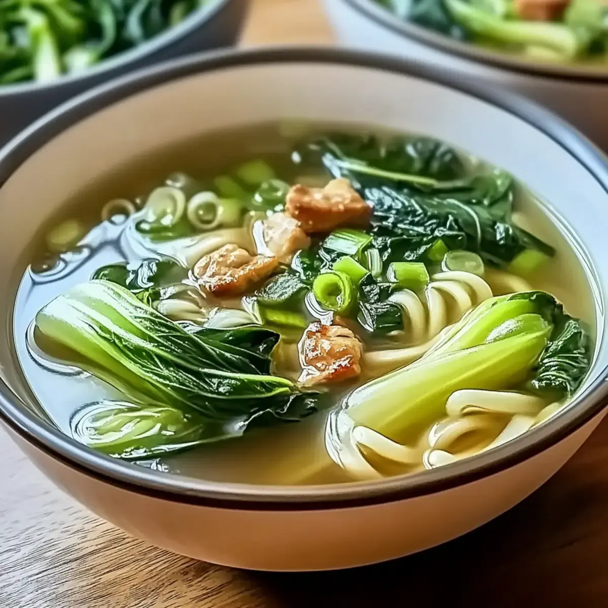 Ginger Garlic Bok Choy Soup