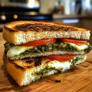Grilled Mozzarella Sandwich with Walnut Pesto Bliss