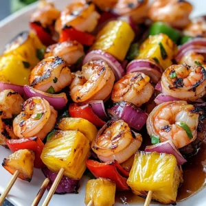 Hawaiian Honey Shrimp Skewers