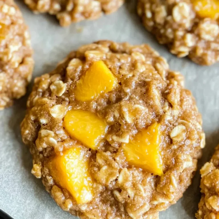 Healthy Peach Oatmeal Breakfast Cookies