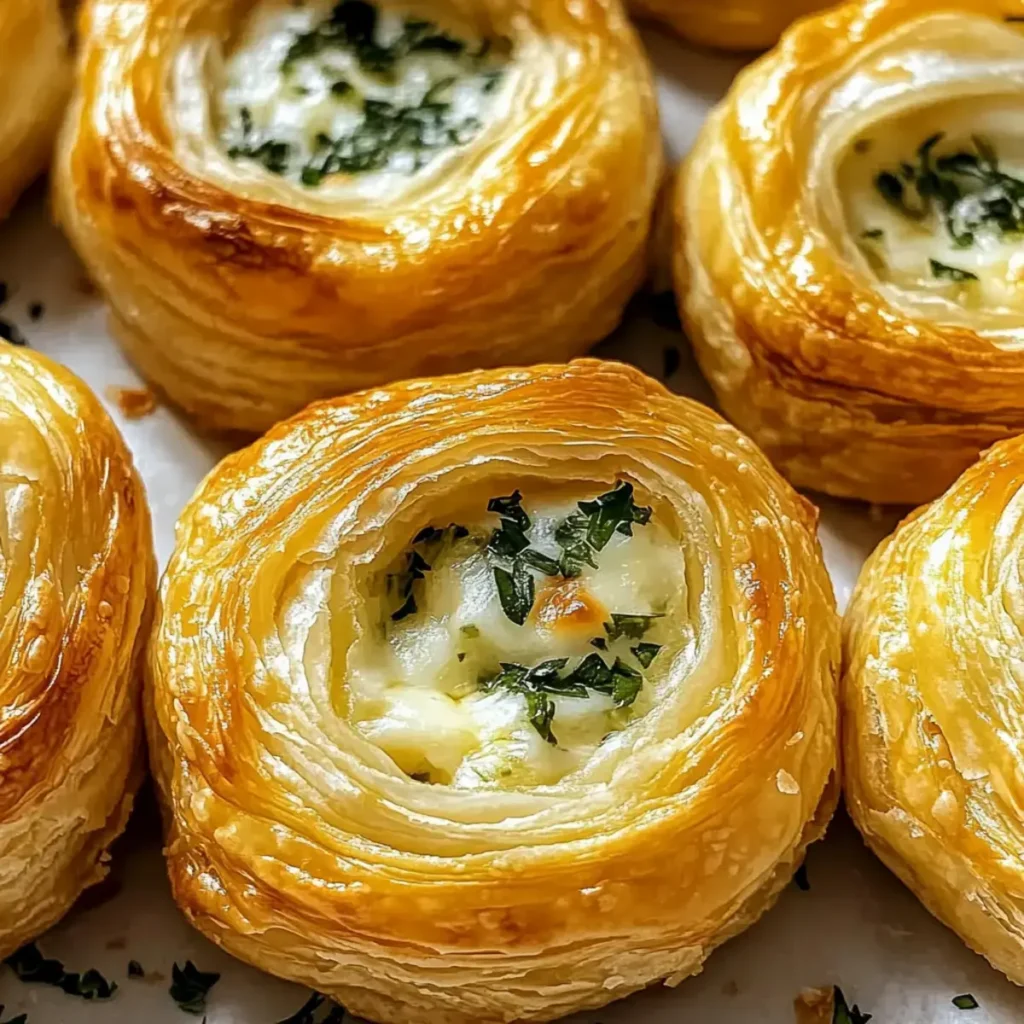 Herb and Cheese Stuffed Puff Pastry Bites
