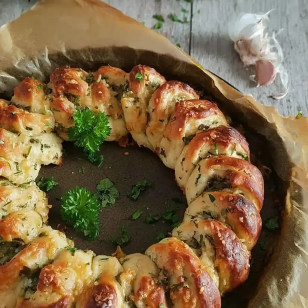 Kräuterkranz aus Pizzateig