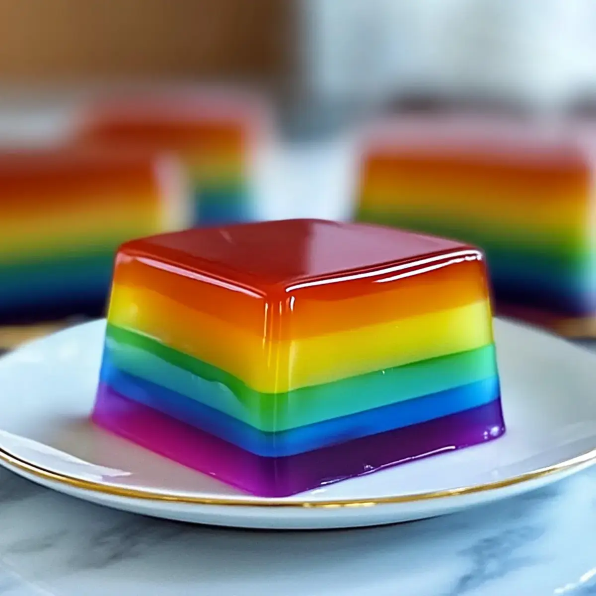 Layered Rainbow Jello