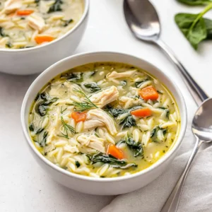 Lemon Chicken Orzo Soup