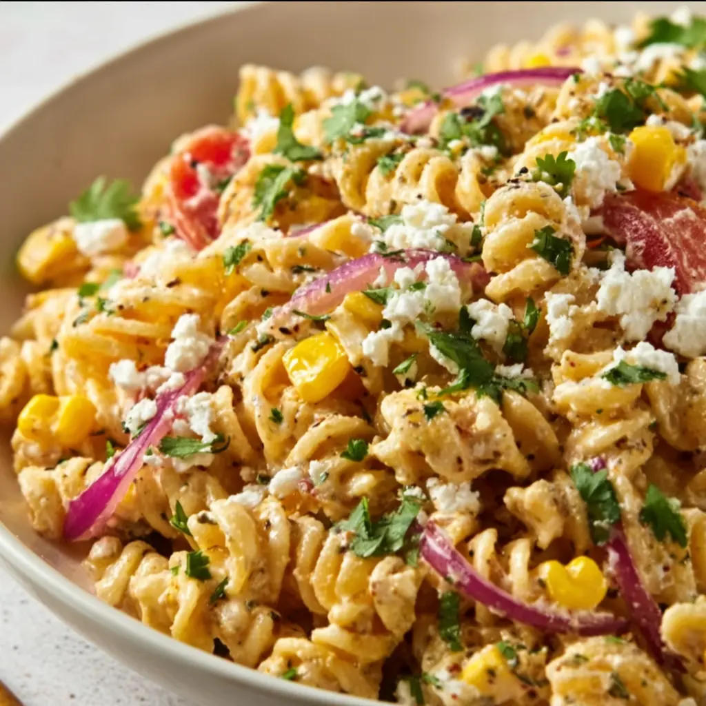 Mexican street corn pasta salad