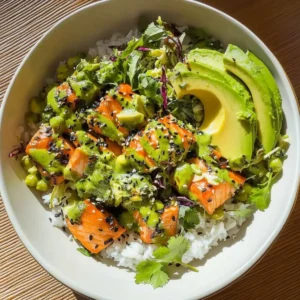 Miso Green Goddess Salmon Bowl