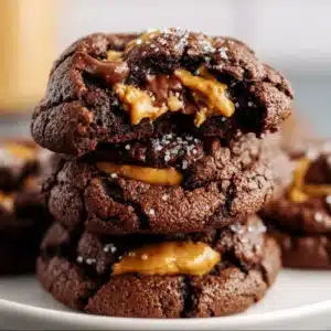 Peanut Butter Stuffed Chocolate Cookies