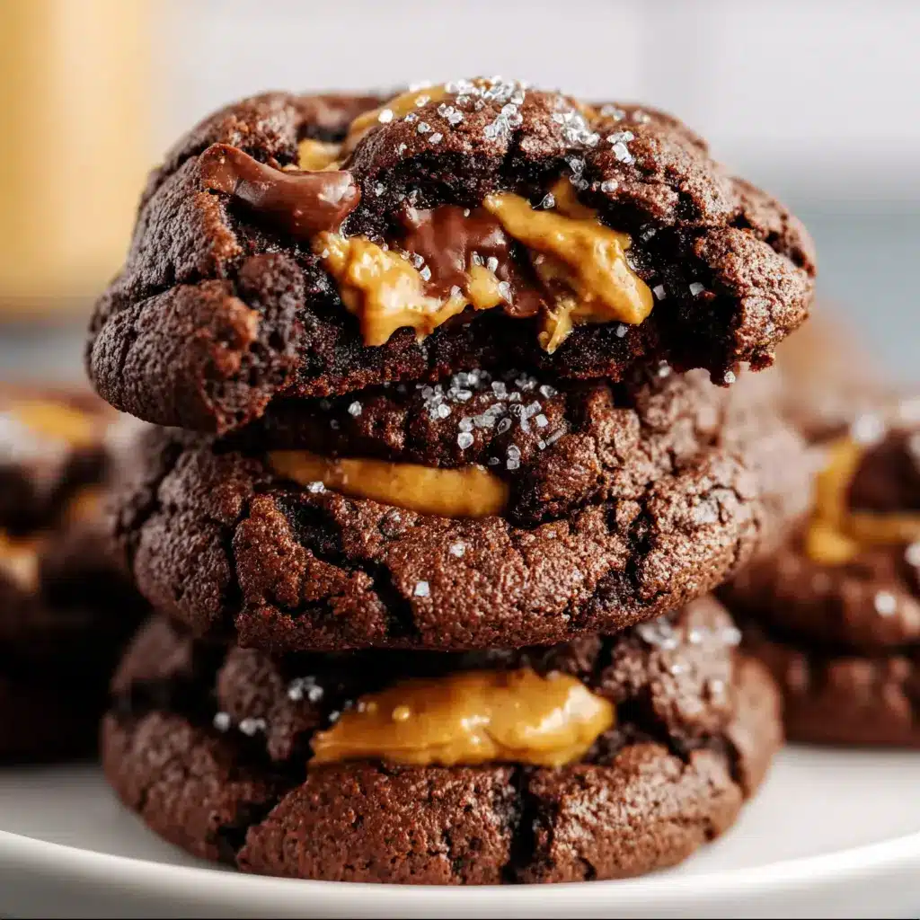 Peanut Butter Stuffed Chocolate Cookies