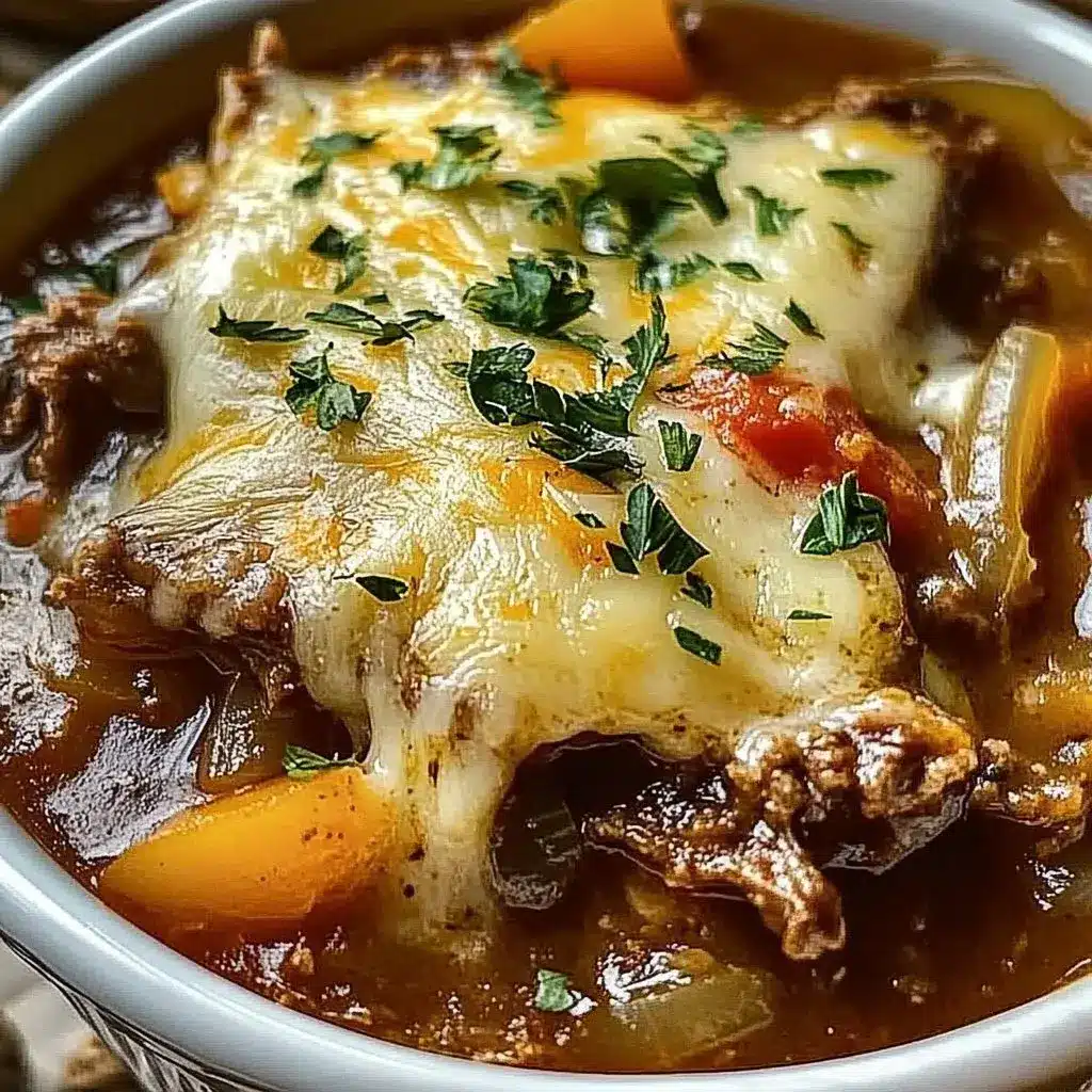 Philly Cheesesteak Onion Soup
