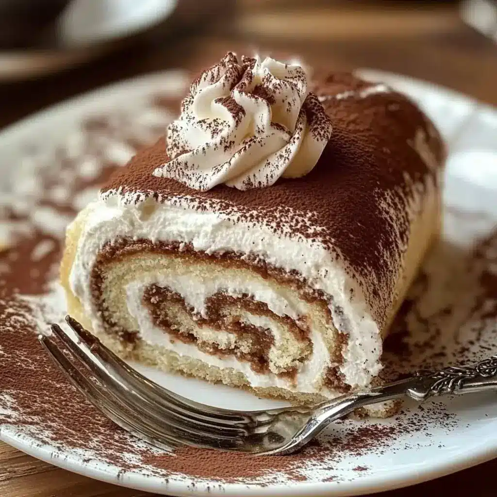 Quick Tiramisu Yule Log Cake