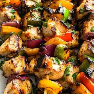Rainbow Grilled Chicken Kabobs