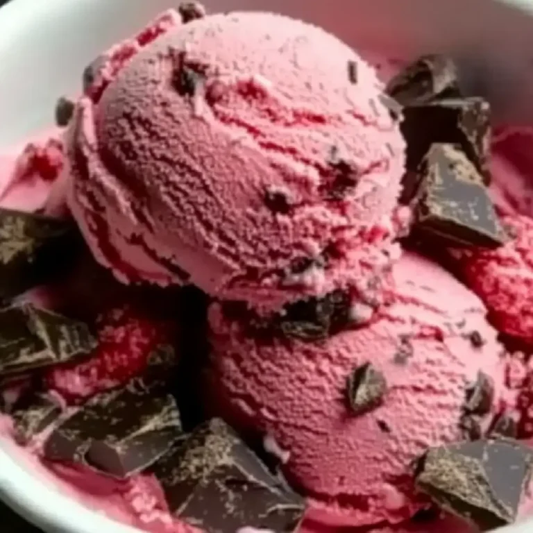 Raspberry Chocolate Chunk Ice Cream