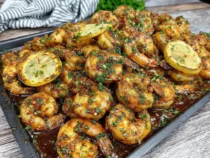 Summer BBQ Sheet Pan Shrimp with Garlic Butter