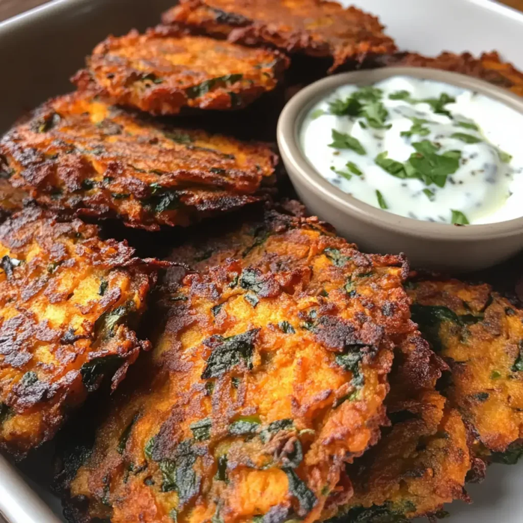 Sweet Potato Collard Green Fritters