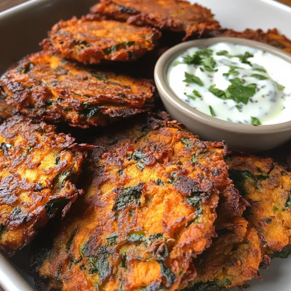 Sweet Potato Collard Green Fritters