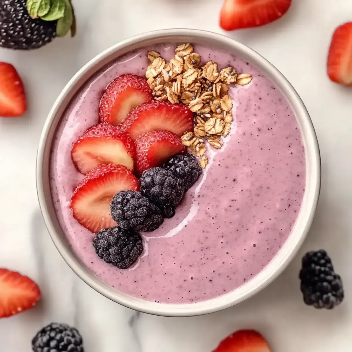 Tasty Pink Smoothie Bowl