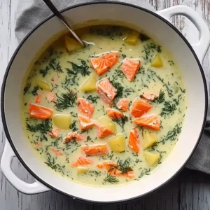 Traditional Finnish Salmon Soup (Lohikeitto)