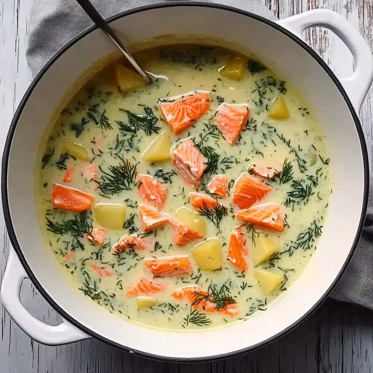 Traditional Finnish Salmon Soup