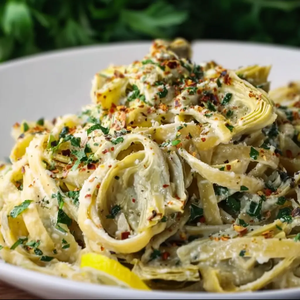 Vegan Lemon Artichoke Pasta