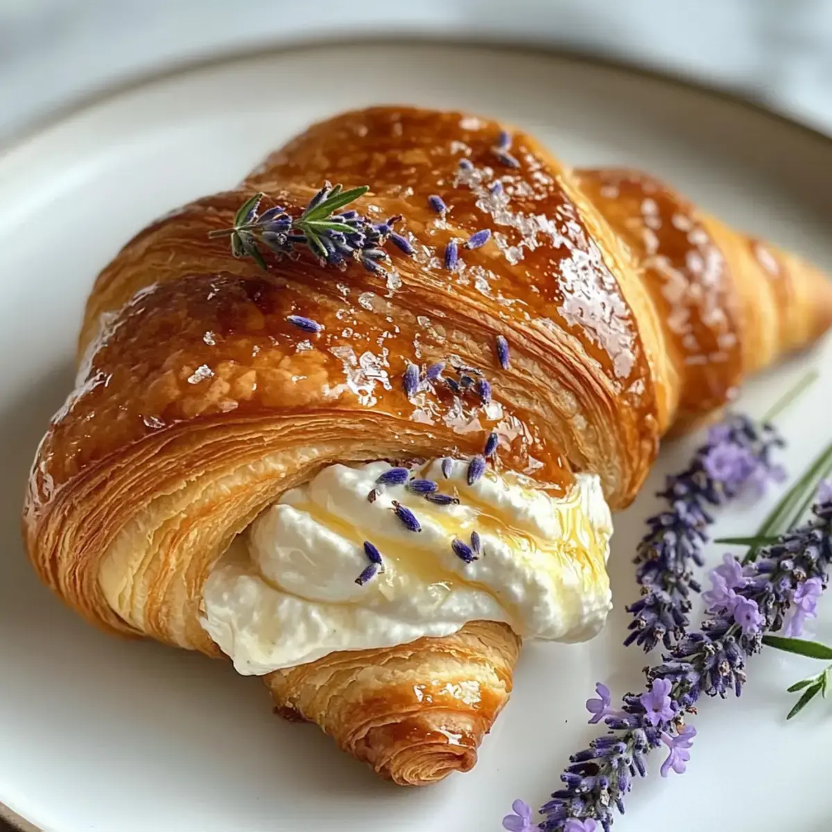 Whipped Ricotta Honey Croissants