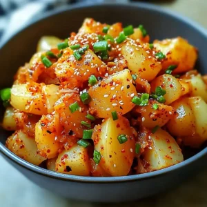 Zesty Spicy Kimchi Potato Salad