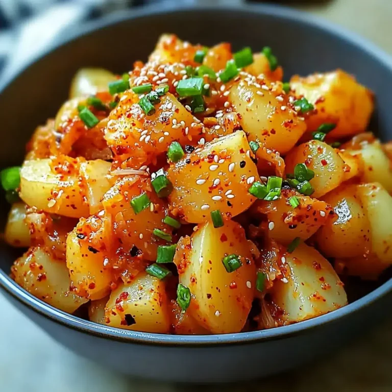 Zesty Spicy Kimchi Potato Salad