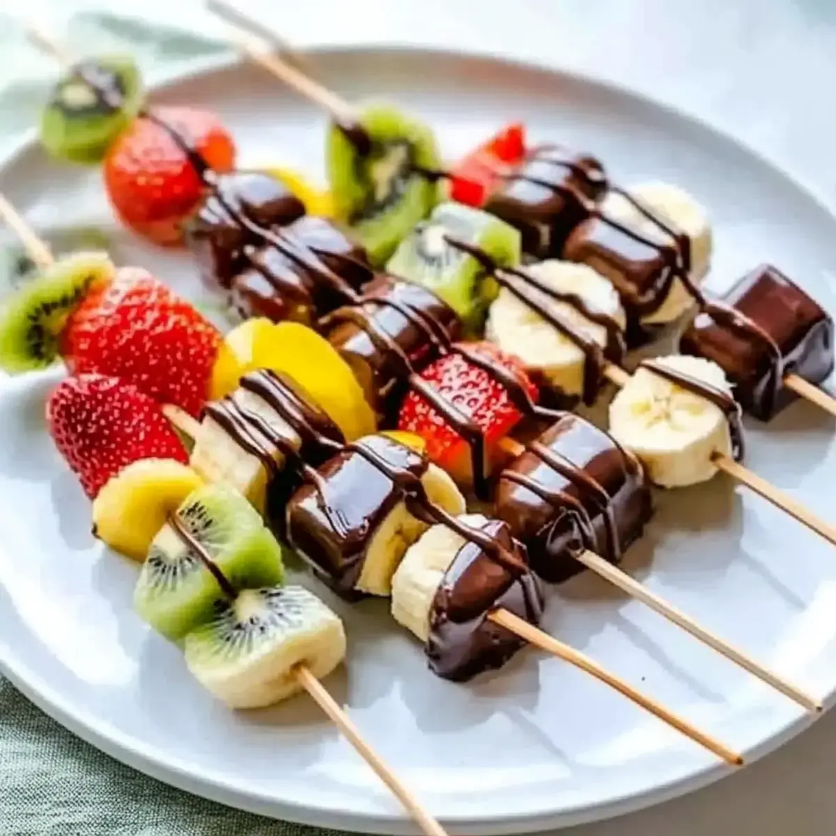 chocolate fruit skewers