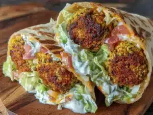 Crispy Falafel Wraps with Homemade Tzatziki