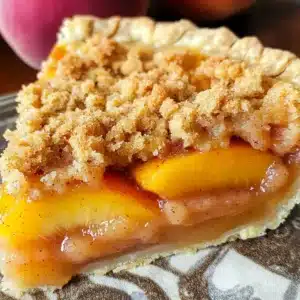 Fresh Peach Pie With Crumb Topping