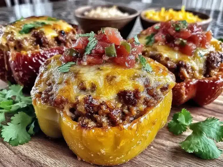 gluten-free ground beef stuffed bell peppers