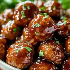 Honey BBQ Crockpot Meatballs