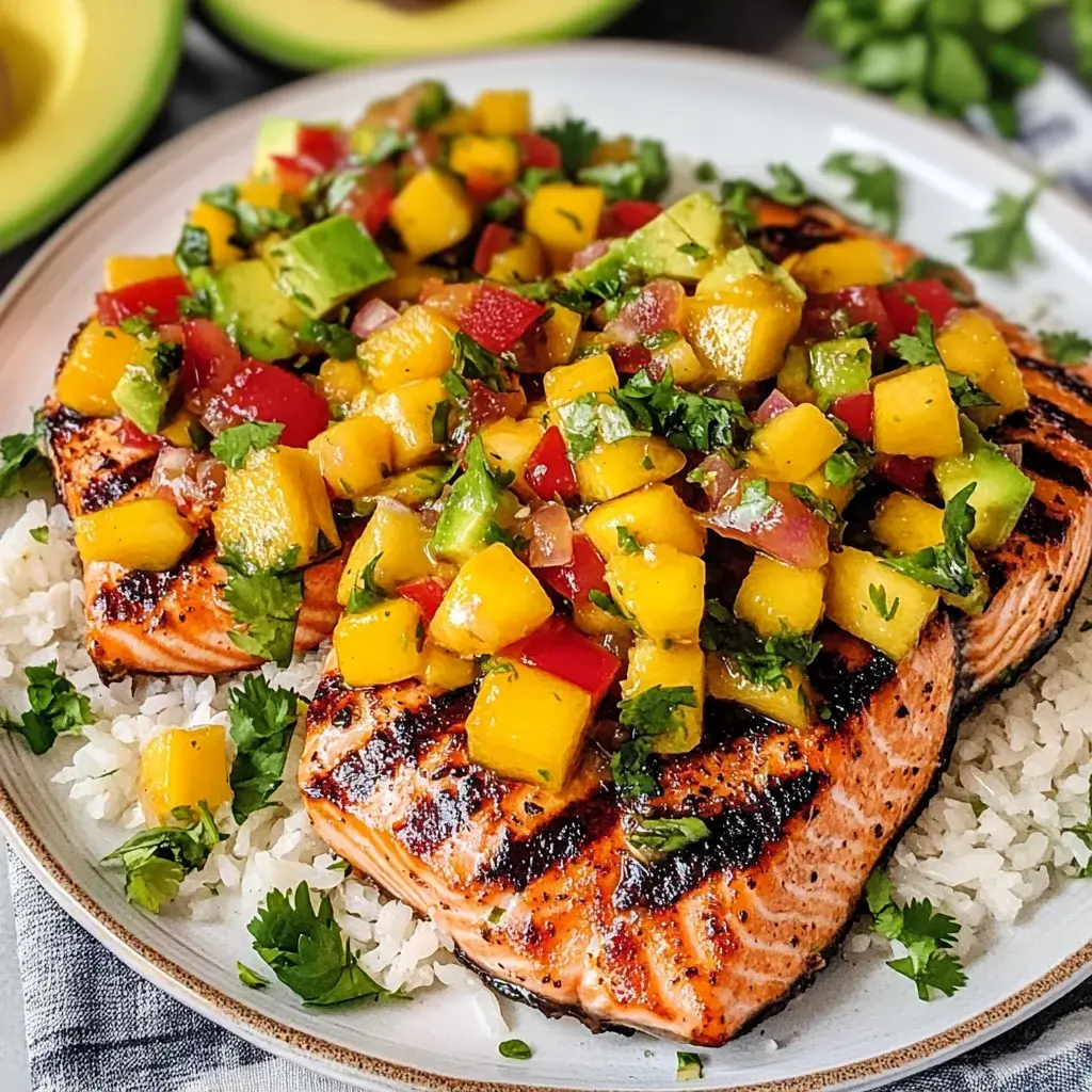 salmon with mango salsa