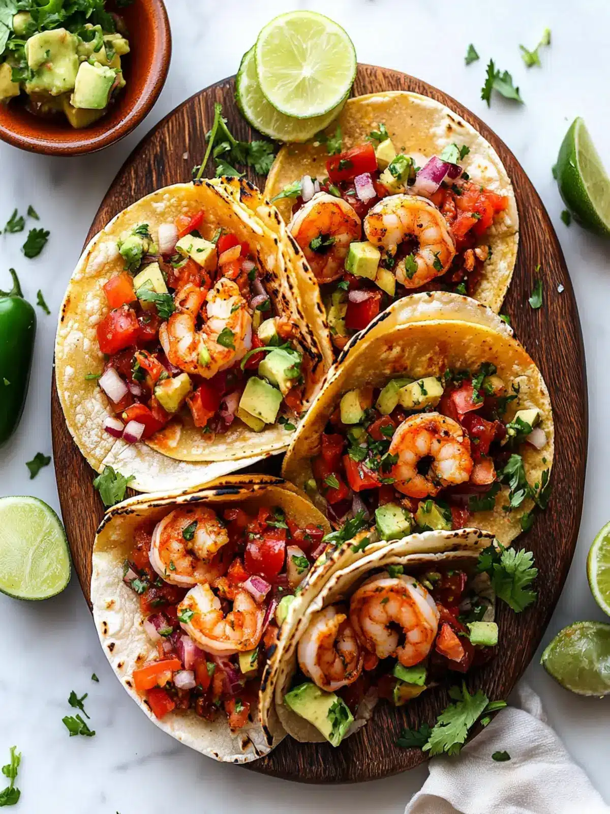 shrimp tacos with pineapple salsa