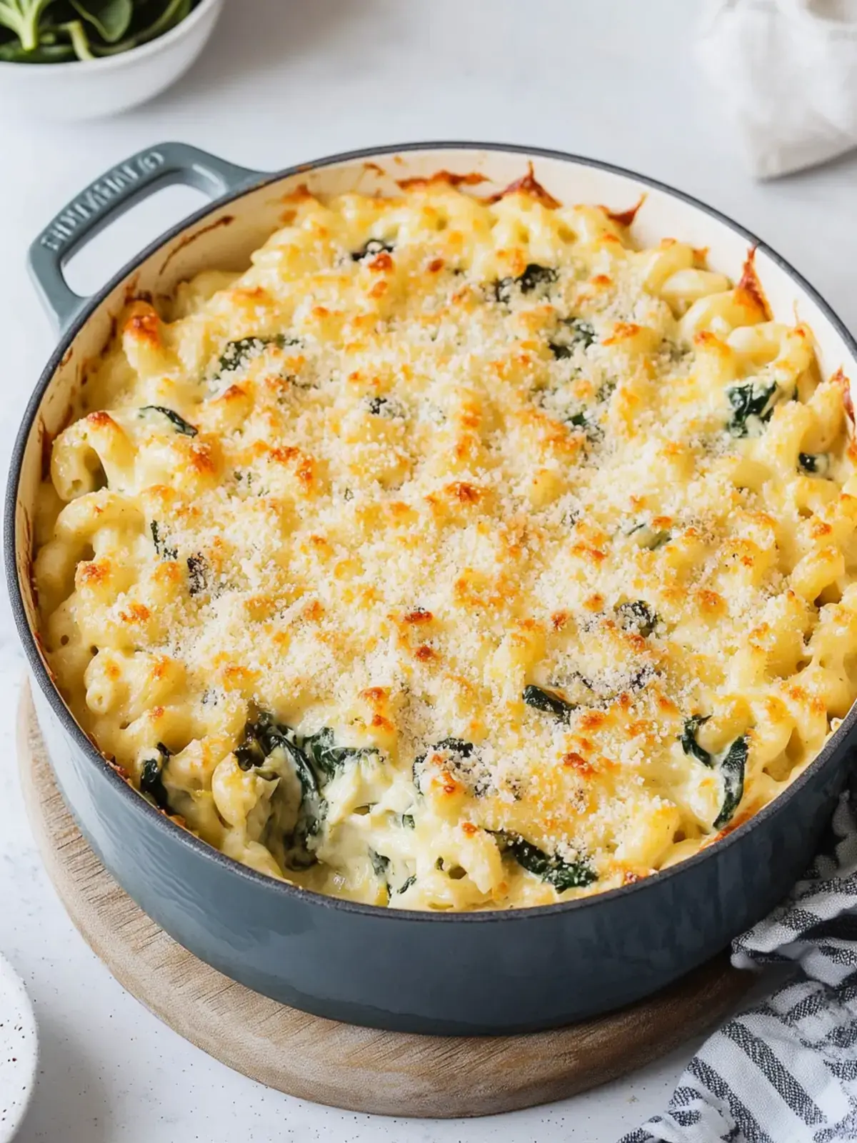 spinach artichoke mac and cheese
